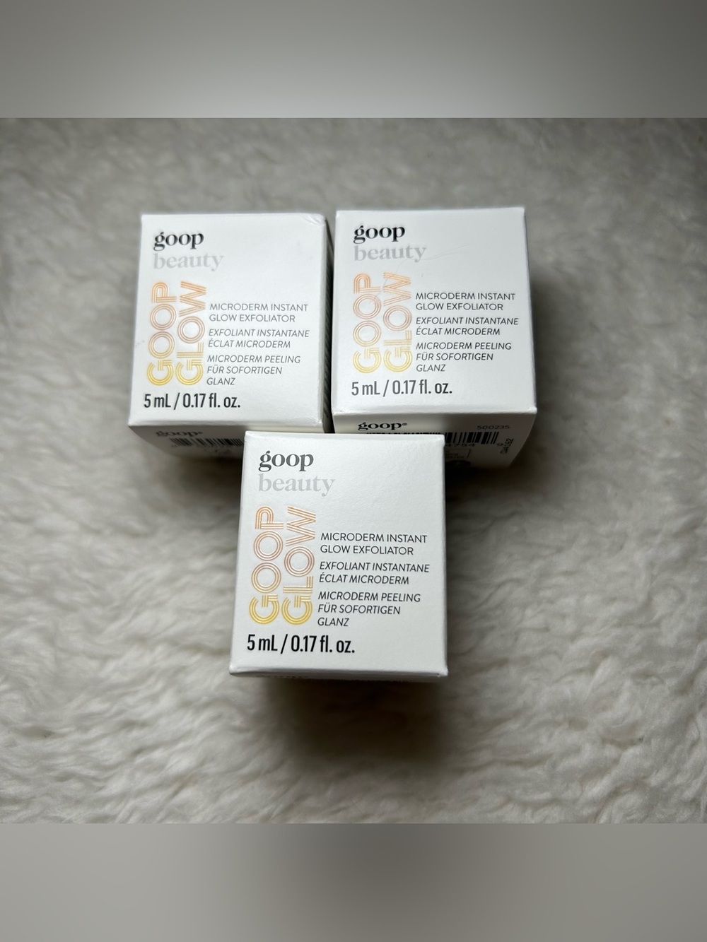 Goop Beauty Microderm Instant Glow Exfoliator 3 Pack Minis NEW